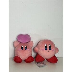 Kirby Lot 2 with Friend's Heart Plush 6.5" Kirby of the Stars Nintendo Mario Bro